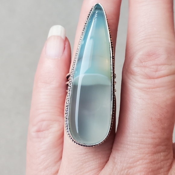 New Botswana Agate 925 Silver Statement Ring. - Picture 8 of 13